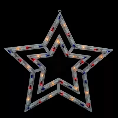 Northlight 17" Lighted Star 4th of July Window Decor