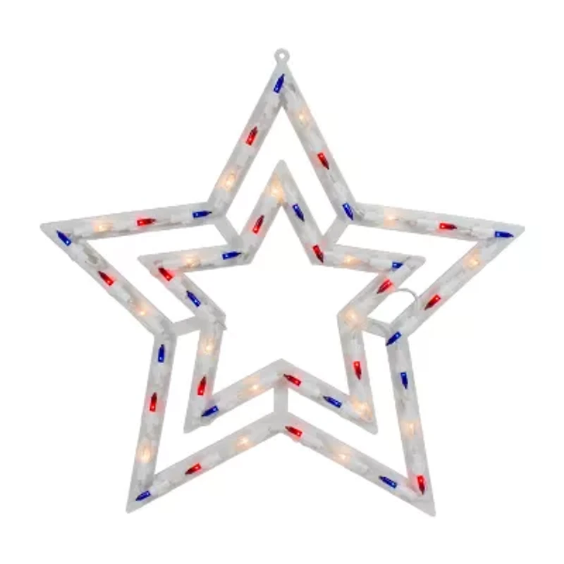 Northlight 17" Lighted Star 4th of July Window Decor