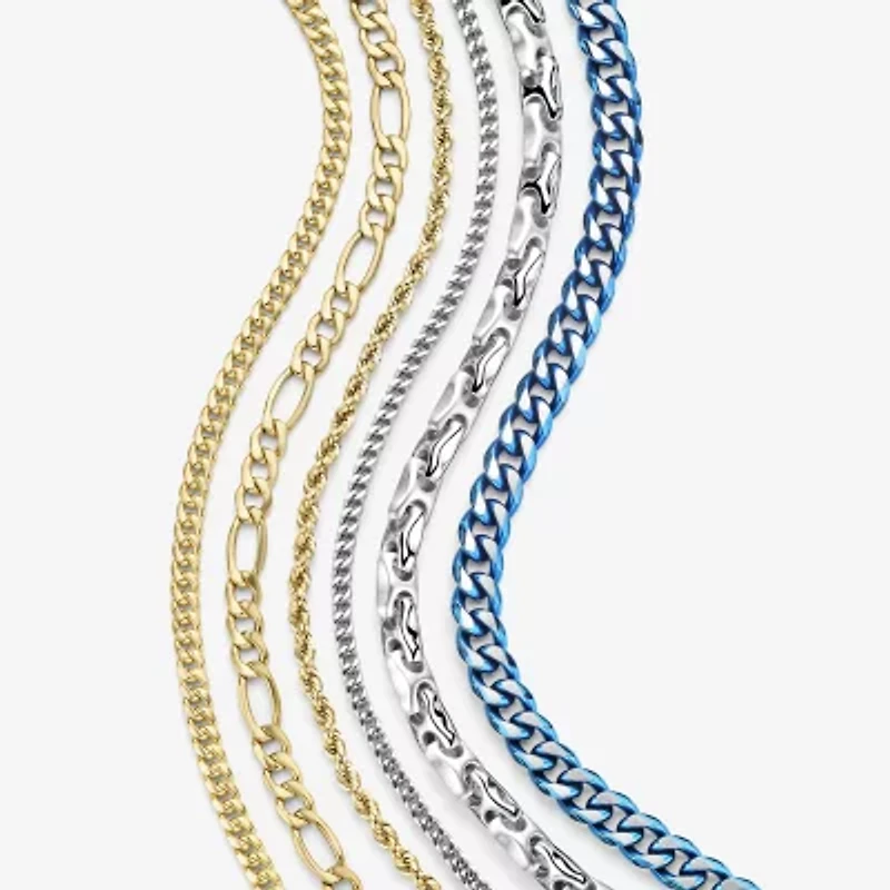 Mens Stainless Steel 24 Inch Link Chain Necklace