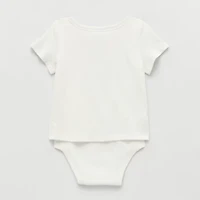 Okie Dokie Toddler Girls Bodysuit Closure Easy-on + Easy-off Adaptive Round Neck Short Sleeve