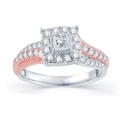 CT.T.W. Natural Diamond 14K Two-Tone Gold Engagement Ring