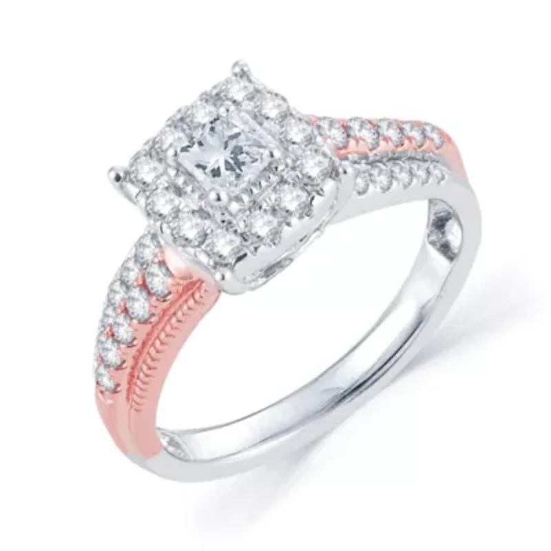 CT.T.W. Natural Diamond 14K Two-Tone Gold Engagement Ring