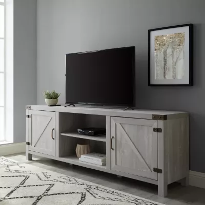 Modern Farmhouse Barndoor 70" TV Stand