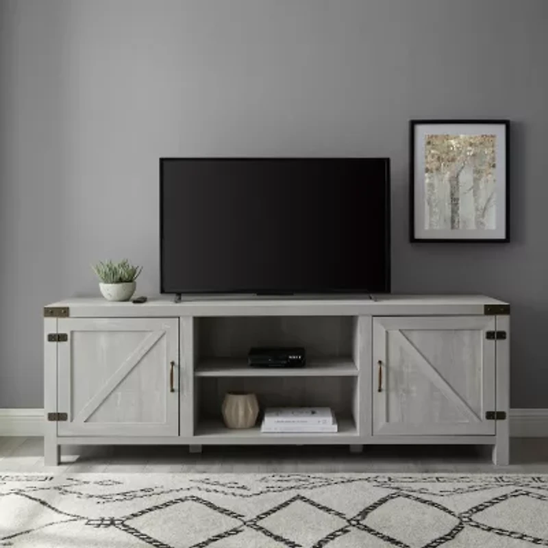 Modern Farmhouse Barndoor 70" TV Stand