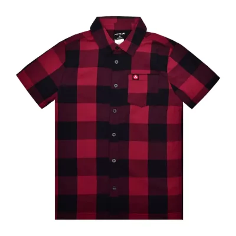 Airwalk Big Kid Boys Short Sleeve Regular Fit Button-Down Shirt