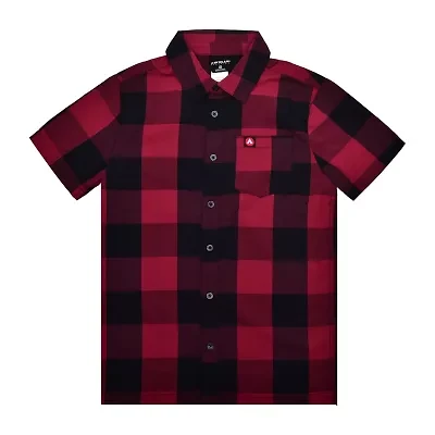 Airwalk Big Kid Boys Short Sleeve Regular Fit Button-Down Shirt