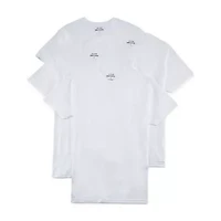 Stafford Dry + Cool Mens 4 Pack Short Sleeve Crew Neck Moisture Wicking T-Shirt Tall