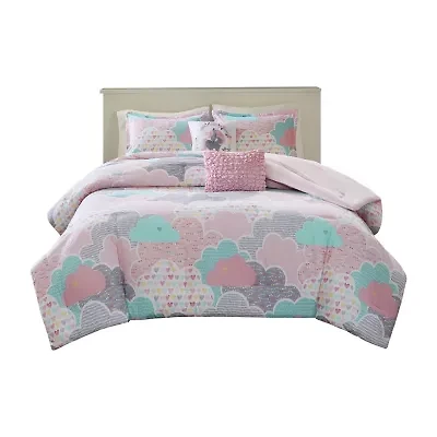 Intelligent Design Bliss 100 % Cotton Comforter Set with Decorative Pillows