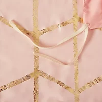 Intelligent Design Khloe Metallic Printed Duvet Cover Set with decorative pillows