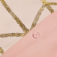 Intelligent Design Khloe Metallic Printed Duvet Cover Set with decorative pillows