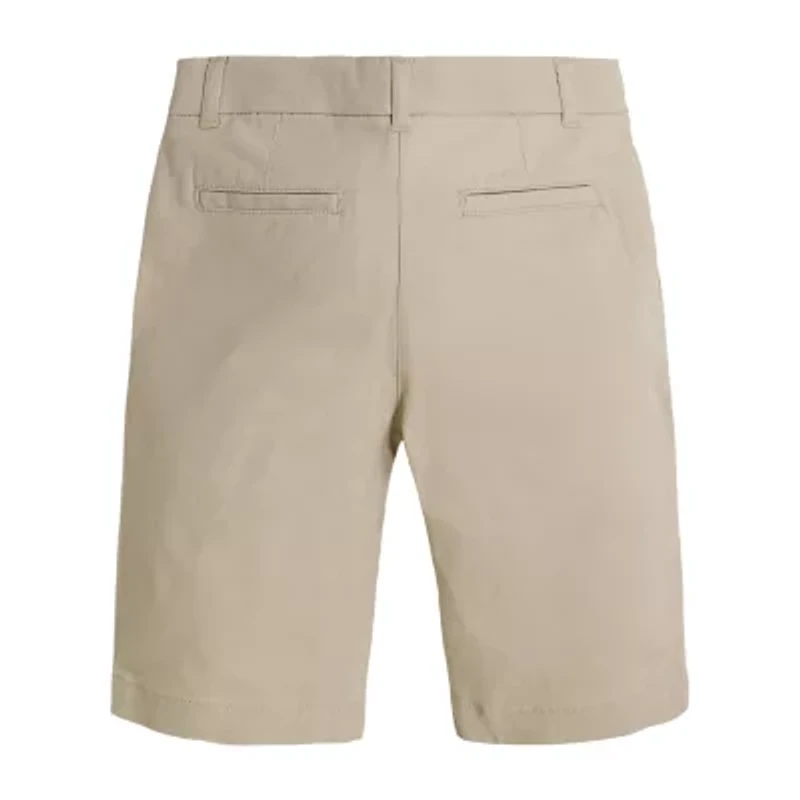 IZOD Little & Big Kid Girls Adaptive Stretch Fabric Adjustable Waist Features Easy-on + Easy-off Bermuda Short