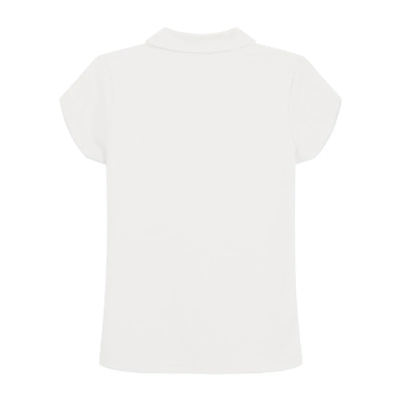 IZOD Performance Mesh Little & Big Kid Girls Short Sleeve Regular Fit Wrinkle Resistant Moisture Wicking Polo Shirt