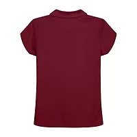 IZOD Performance Mesh Little & Big Kid Girls Short Sleeve Regular Fit Wrinkle Resistant Moisture Wicking Polo Shirt