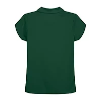 IZOD Performance Mesh Little & Big Kid Girls Short Sleeve Regular Fit Wrinkle Resistant Moisture Wicking Polo Shirt