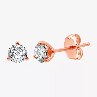 Ever Star (E-F / Si1-Si2) 1/2 CT. T.W. Lab Grown White Diamond 14K White Gold 4.6mm Round Stud Earrings