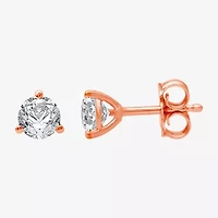 Ever Star (E-F / Si1-Si2) 1/2 CT. T.W. Lab Grown White Diamond 14K White Gold 4.6mm Round Stud Earrings