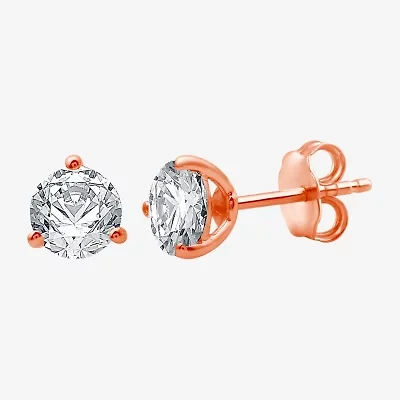 Ever Star (E-F / Si1-Si2) 1 CT. T.W. Lab Grown White Diamond 14K Gold 5.7mm Round Stud Earrings