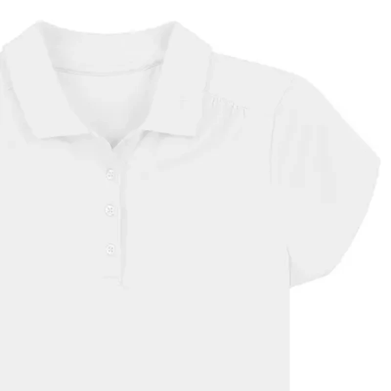 IZOD Performance Mesh Little & Big Kid Girls Short Sleeve Regular Fit Wrinkle Resistant Moisture Wicking Polo Shirt