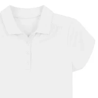 IZOD Performance Mesh Little & Big Kid Girls Short Sleeve Regular Fit Wrinkle Resistant Moisture Wicking Polo Shirt