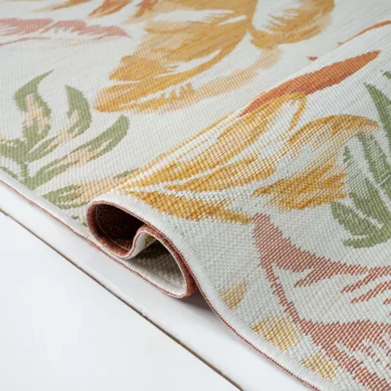 LR HOME BREWIS FLORAL 24"X96" INDOOR OUTDOOR RECTANGULAR RUNNER