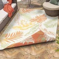 LR HOME BREWIS FLORAL 24"X96" INDOOR OUTDOOR RECTANGULAR RUNNER