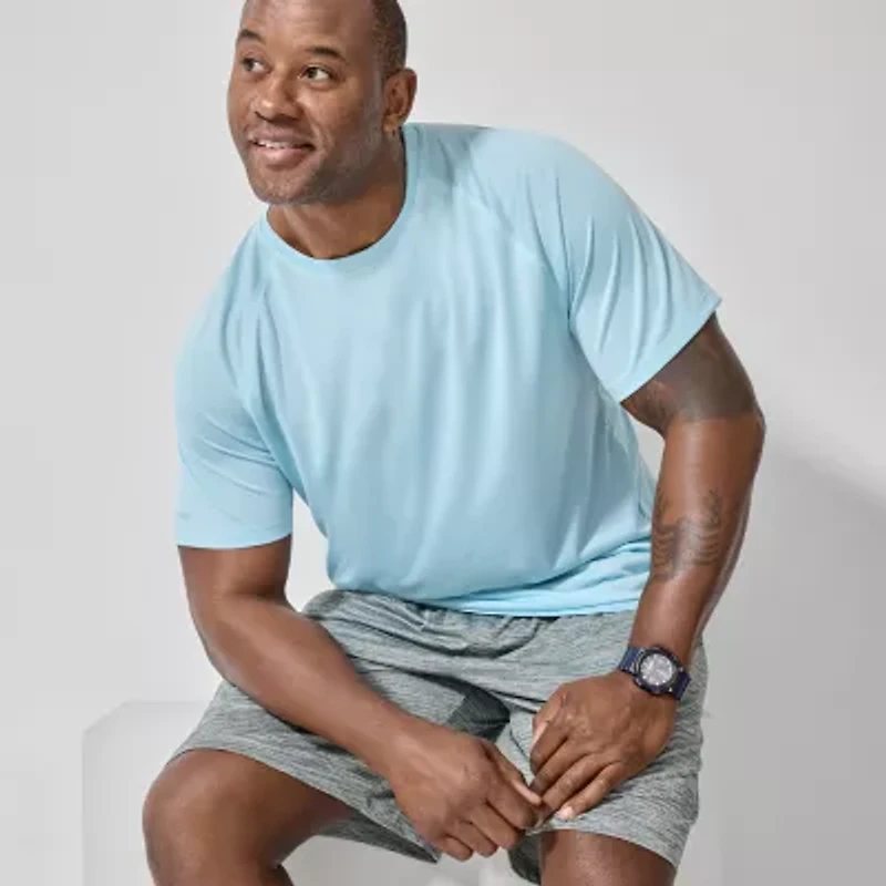 Xersion Everair Mens 9" Mid Rise Big and Tall Quick Dry Workout Shorts