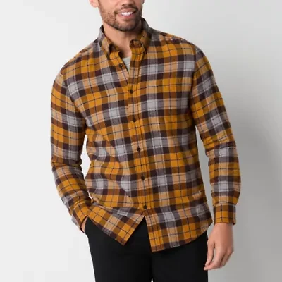 St. John's Bay Mens Long Sleeve Classic Fit Flannel Shirt