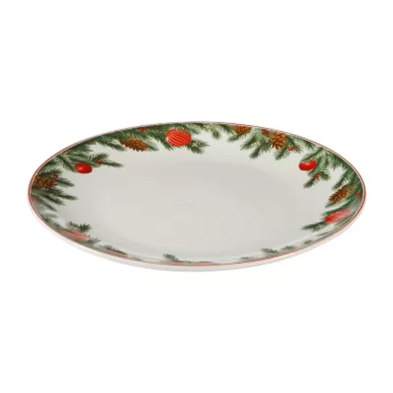 Martha Stewart Festive Bow 4-pc. Ceramic Dinner Plate
