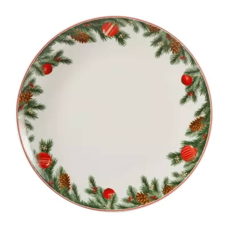 Martha Stewart Festive Bow 4-pc. Ceramic Dinner Plate