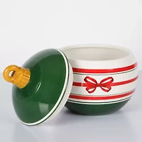 Martha Stewart Festive Bow Ceramic Cookie Jar