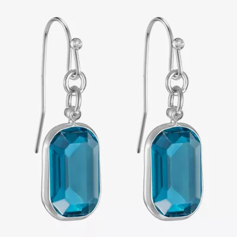 Liz Claiborne Womens Oval Drop Earrings