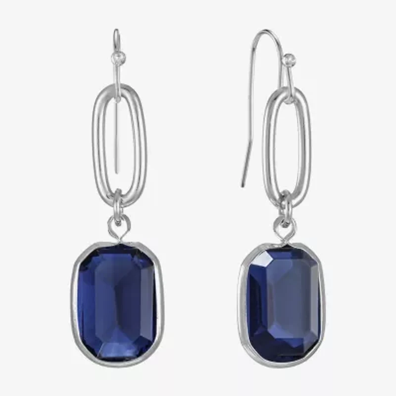 Liz Claiborne Womens Oval Drop Earrings