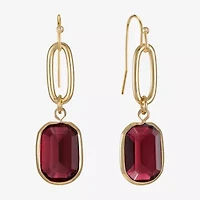 Liz Claiborne Womens Oval Drop Earrings