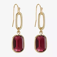Liz Claiborne Womens Oval Drop Earrings