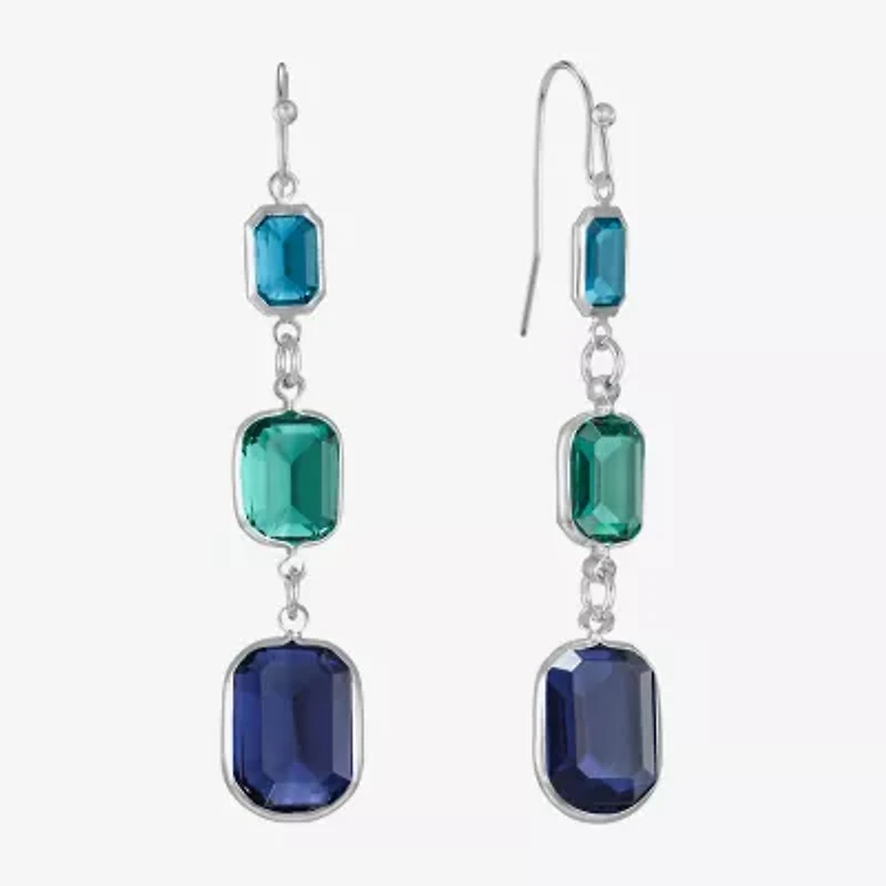 Liz Claiborne Womens Oval Drop Earrings