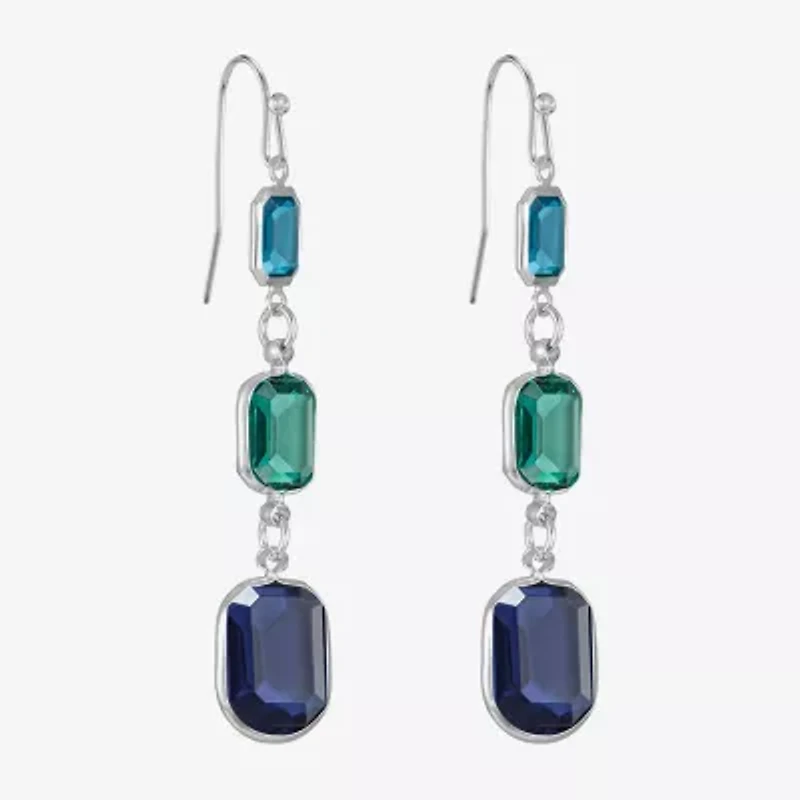 Liz Claiborne Womens Oval Drop Earrings
