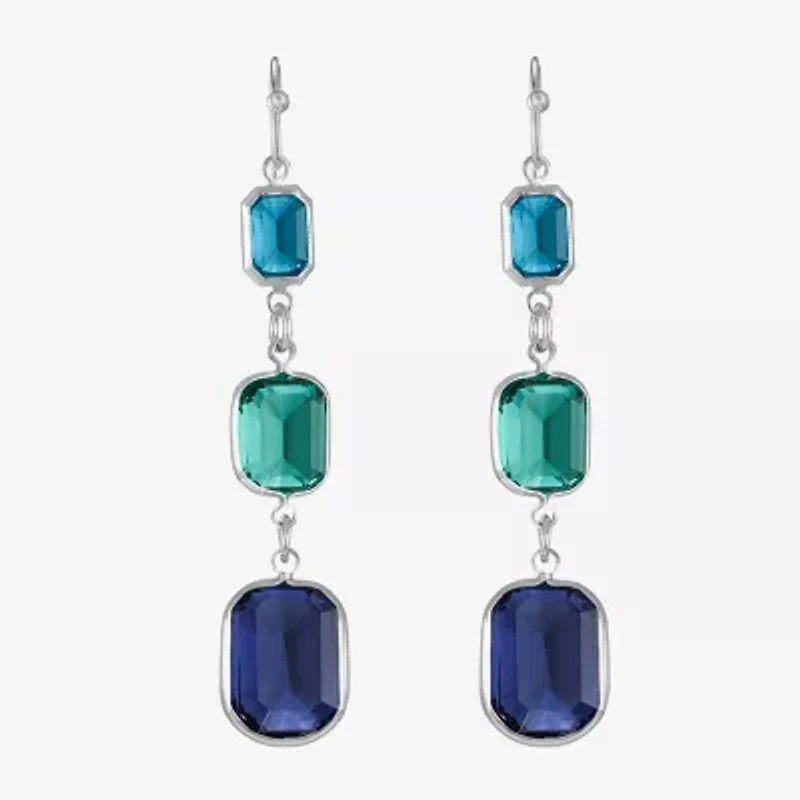 Liz Claiborne Womens Oval Drop Earrings