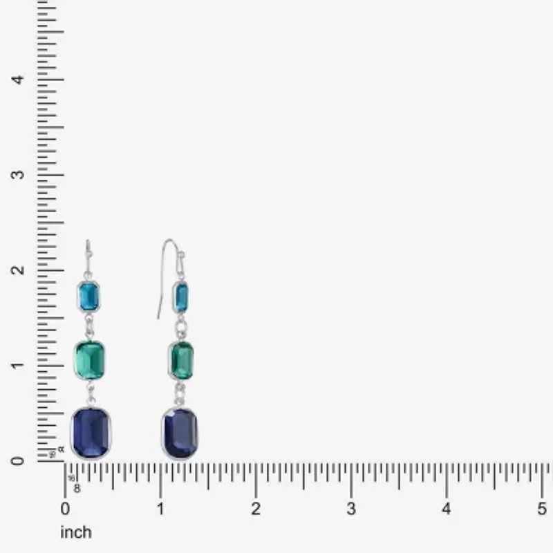 Liz Claiborne Womens Oval Drop Earrings