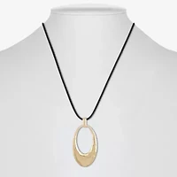 Liz Claiborne Cord Hammered Womens 18 Inch Pendant Necklace