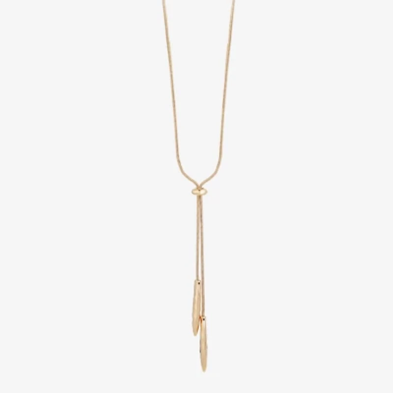 Liz Claiborne Bolo Hammered Womens 18 Inch Y Necklace