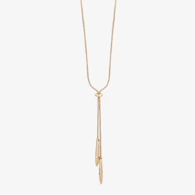 Liz Claiborne Bolo Hammered Womens 18 Inch Y Necklace
