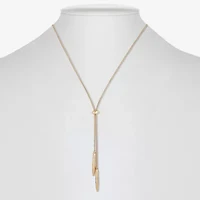 Liz Claiborne Bolo Hammered Womens 18 Inch Y Necklace