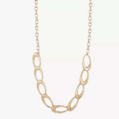 Liz Claiborne Hammered Womens 17 Inch Collar Necklace