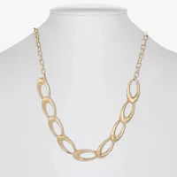 Liz Claiborne Hammered Womens 17 Inch Collar Necklace