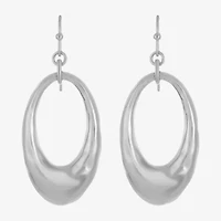 Liz Claiborne Hammered Link Womens Drop Earrings