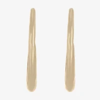 Liz Claiborne Hammered Womens 44.5mm Hypoallergenic Hoop Earrings