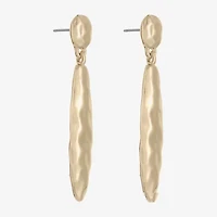 Liz Claiborne Hammered Womens Hypoallergenic Drop Earrings
