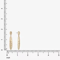 Liz Claiborne Hammered Womens Hypoallergenic Drop Earrings