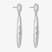 Liz Claiborne Hammered Womens Hypoallergenic Drop Earrings