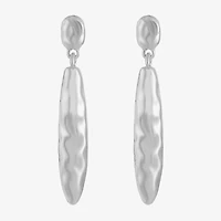 Liz Claiborne Hammered Womens Hypoallergenic Drop Earrings